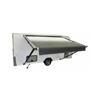 Carefree 12Ft - Fiesta Triple Black Shale Fade Awning - No LED - No Arms. FO126E4EHM