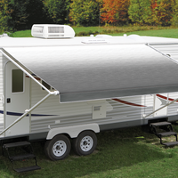 Carefree 17ft LED Silver Shale Fade Roll Out Awning (No Arms). FK176D00