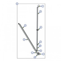 Lippert SOLERA Awning Parts - Drive Arm Assy (A) - PC White . 643370