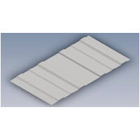 Aluminium Roof Sheeting. 2.44m X 1.22m Stucco Coast CP48 No Plastic Film White