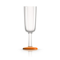 Palm Marc Newson Tritan Flute Glass w/ Cadmium Orange Nonslip Base 190ml. pm863