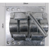 Heavy Duty Bolt on Jockey Wheel Double Clamp T/S 4/5/6&quot; Chassis Dbcl-B/Okit10