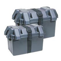 Battery Box - Large. C/W Lid + Strap 328L x 188D x 195H. BB32 (3-Part Pick)