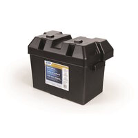 Camco Battery Box - Large. C/W Lid + Strap 336L x 184D x 219H. # 55372