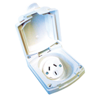 Clipsal (New) White External 10 AMP Power Outlet. V415VFWE