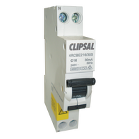 Clipsal Circuit Breaker (New) W/Earth Leakage. (OLD CLI4RCBE216/30S) - CLIMX9R3116