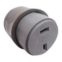 Clipsal 438/32 Fixed Polarity Cord Socket Grey. CLI438/32GY