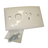 Clipsal Single Power Outlet Double Pole 15D White. CLI15DWE