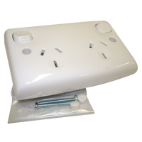 Clipsal Double Power Outlet Double Pole 25D White. CLI25DWE