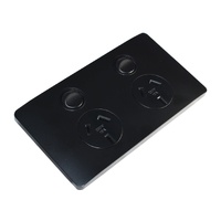 CMS Power Outlet Double Black. J17.2BK