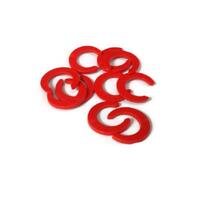 JG 12mm Red Locking Clip In Bags of 100. PM1812R