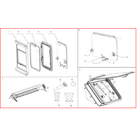 Blind Assembly Only 500x450 EV2 Slimline Blockout, White