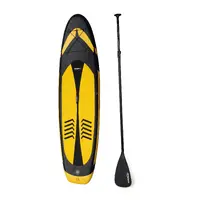 SUP Board 10&#39;6ft Black/Yellow Aussie Traveller