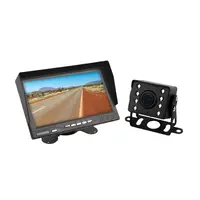 Camera Rear View Square Kit Black ATRV - Single - Rear View Square Camera Black with 7&quot; TFT Monitor and Wiring Kit