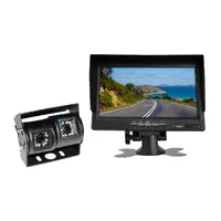 Camera Rear View Square Kit Black ATRV - Double - Black Square Camera with 7&quot; TFT Monitor and Wiring Kit