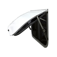 Shade 565x1524 PSCAS Black Frame Black Panel - Protector Shade, 565x1524, Curved Aluminium Panel, Black Frame Black Panel