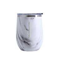 STEMLESS INSULATED TUMBLER MARBLE WHITE ALCOHDR