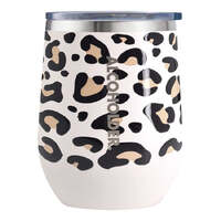 ALCOHDR STEMLESS TUMBLER PRINT LEOPARD