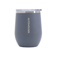 ALCOHDR STEMLESS TUMBLER MATTE CEMENT BLACK