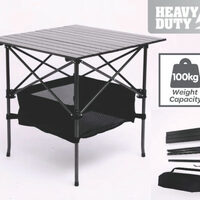 Black Portable Folding Compact Camping Picnic Table