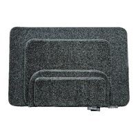 Faux Grass Step Mat With Velcro Straps (51x20cm) - BLACK