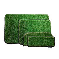 Faux Grass Step Mat With Velcro Straps (51x20cm) - GREEN