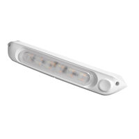 WHITE 287mm 12V LED AWNING LIGHT WITH WHITE LIGHTS IP67