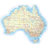 Australia Map Decal Sticker #1