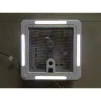 12V SHOWER ROOF VENT WITH LED LIGHTS &amp; WHITE LID