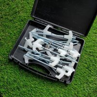 Luminous Galvanised Screw In Pegs With Carry Case 15pc