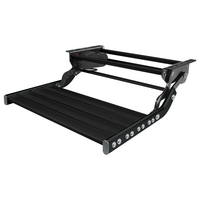 Black Single 12v Electric Caravan Step With LED Light